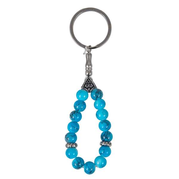 Polished Beaded Elastic Keychains