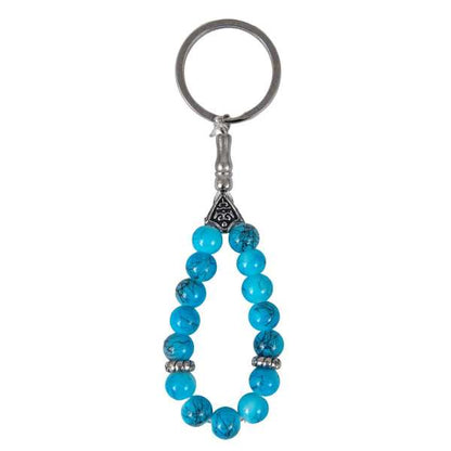 Polished Beaded Elastic Keychains