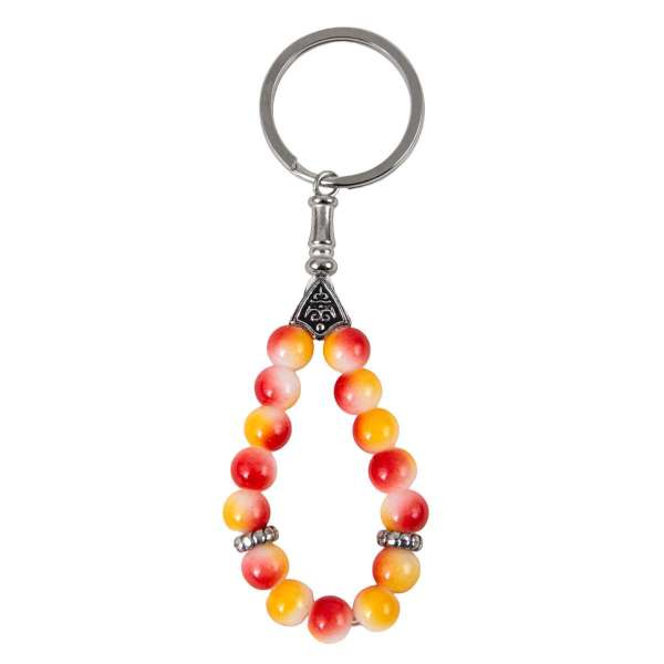 Polished Beaded Elastic Keychains