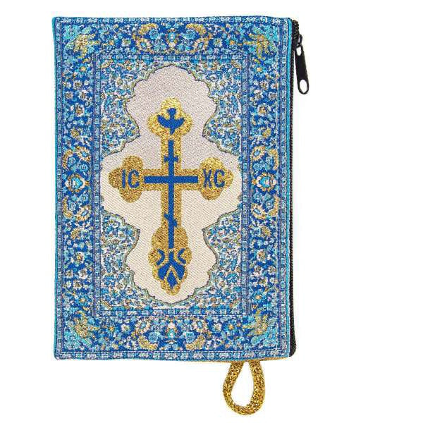 Elegant Woven Tapestry Pouch – Perfect for Rosaries and Keepsakes