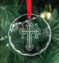 Crystal Glass Ornament – Orthodox Cross