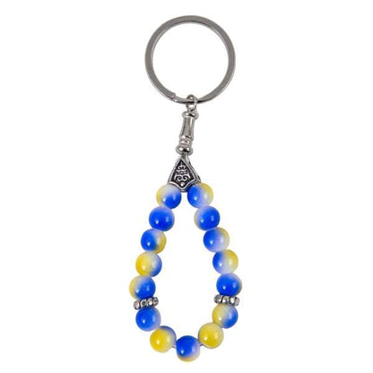 Polished Beaded Elastic Keychains
