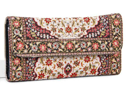 Chic Tapestry Wallet with Magnetic Closure – Elegance Meets Functionality
