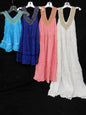 Girls' V-Neck Cotton Dress with Gold Embroidery – Imported from Greece