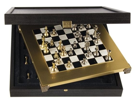 Handcrafted Greek Mythology Chess Set with Wooden Case