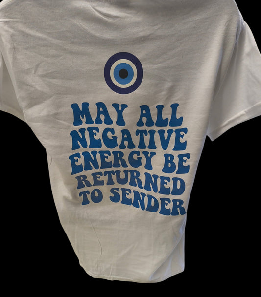 Playful Evil Eye Tee – Off-White Unisex Cotton Shirt