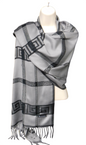 Greek Key Cashmere Feel Scarf
