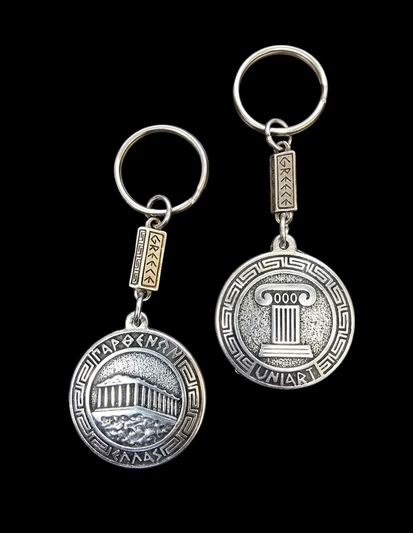 Parthenon & Greek Column Bronze Keychain –A Tribute to Greek