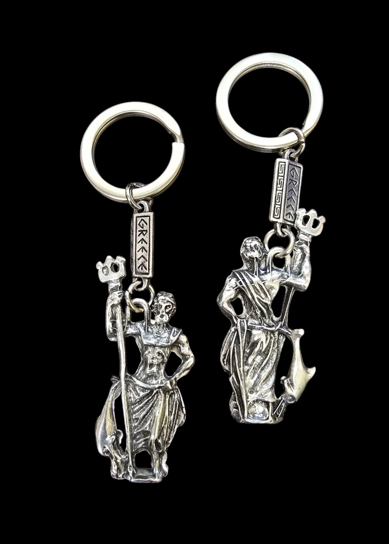 Poseidon Bronze Keychain – Power of the Sea in Your Hands