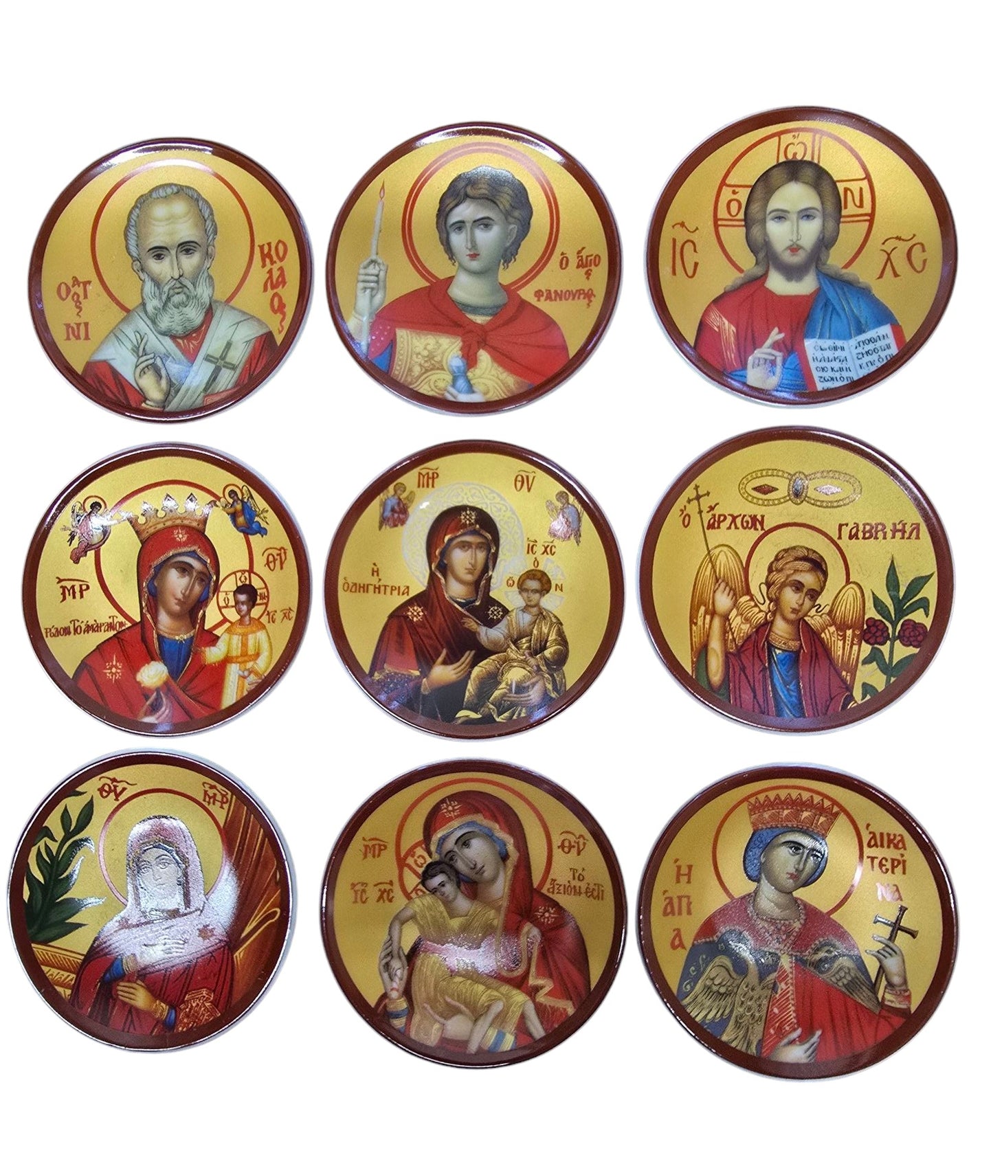 Orthodox Byzantine Icon Ceramic Magnets – Vibrant & Unique