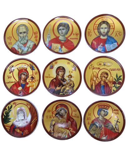 Orthodox Byzantine Icon Ceramic Magnets – Vibrant & Unique