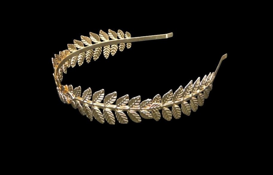 Golden Olive Leaf Headband – Elegant Grecian Style Accessory