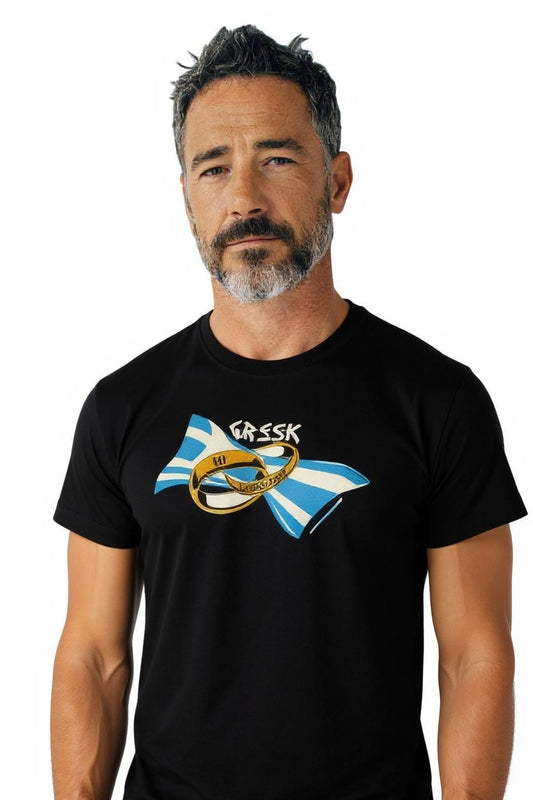 "Greek by Marriage" T-Shirt – Interlocking Wedding Rings