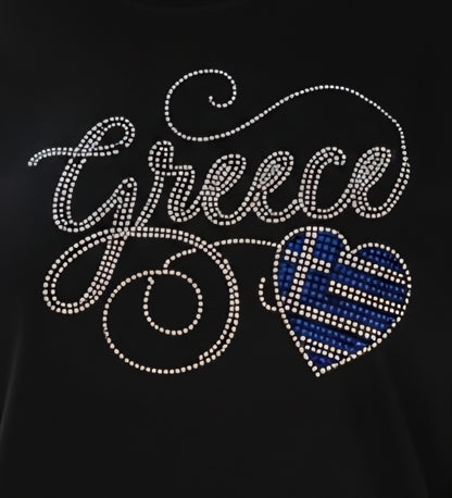 Crystal “Greece” Heart T-Shirt – Unisex (S–3X)