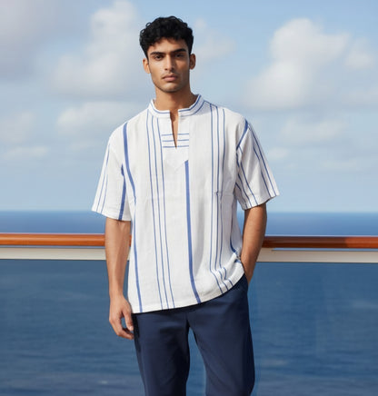 Men’s Classic Greek Cotton Shirt - Imported