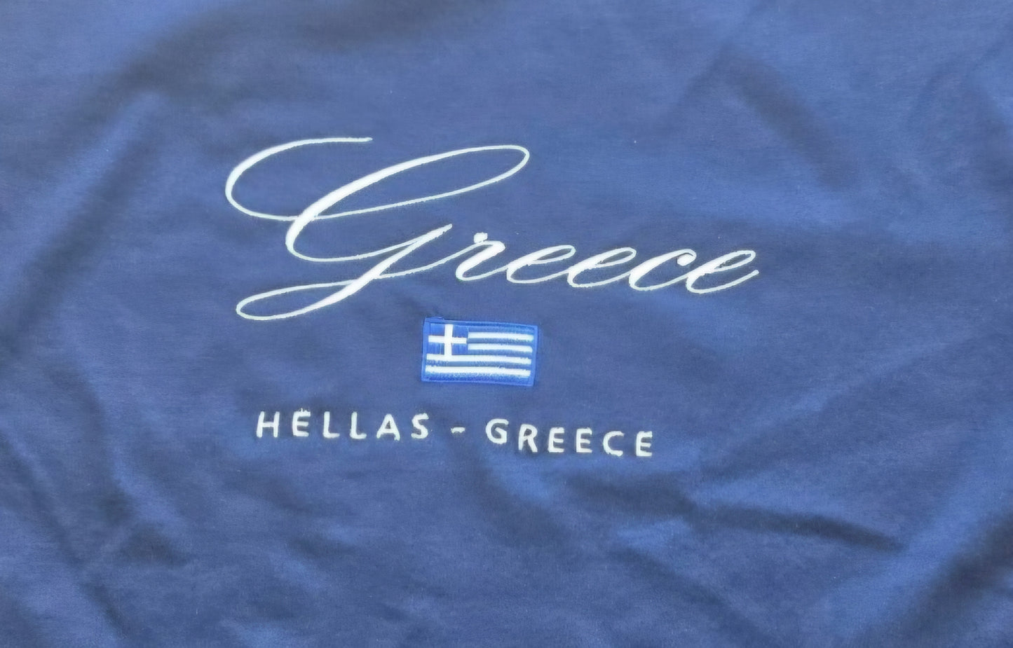 Greek Embroidered Tee Shirt – Steel Blue