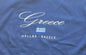 Greek Embroidered Tee Shirt – Steel Blue