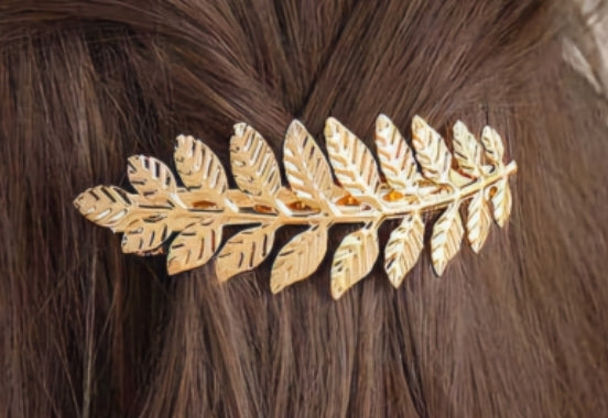 Gold Olive Leaf Hair Pin