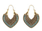 Vintage Antique Bronze Heart Drop Earrings