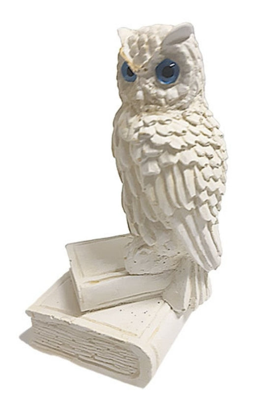 Athena's Owl of Wisdom on Books - Handmade Greek Keepsake