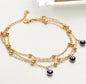 Adjustable Evil Eye (Mati) Anklet – Silver or Gold Plated