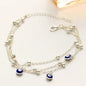 Adjustable Evil Eye (Mati) Anklet – Silver or Gold Plated