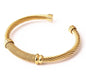 Stainless Steel Twisted Cable Cuff Bracelet–Silver or 14K