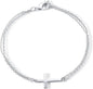 Double Layer Cross Pendant Bracelet – Stainless Steel