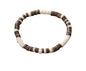 Coconut Wood Chip Bracelet with White or Turquoise Beads