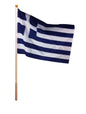Greek Flag on Wooden Stick – 10" x 6"