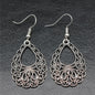 Antique Silver Filigree Dangle Earrings – 1.25" Pendant