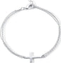 Adjustable Cross Bracelet – Stainless Steel & Gold