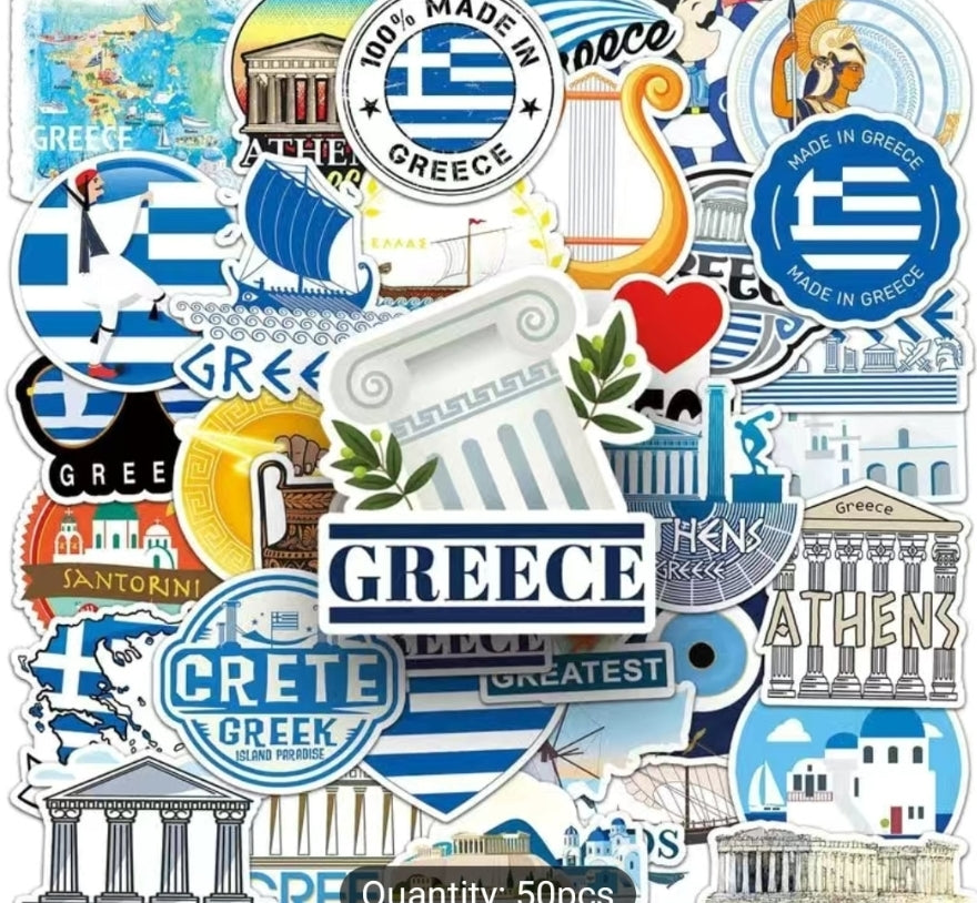 Assorted 20-Pack Greek Theme Stickers