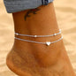 Gold Plated Double Layer Heart Anklet – Also in Stainless Steel