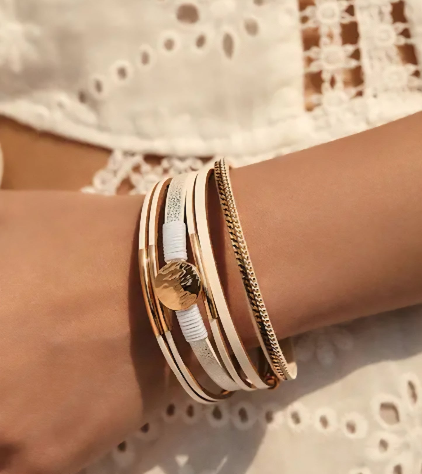 Multi-Strand Layered Bracelet – Magnetic Clasp