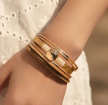 Multi-Strand Layered Bracelet – Magnetic Clasp