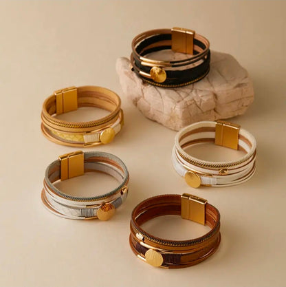 Multi-Strand Layered Bracelet – Magnetic Clasp