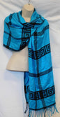 Greek Key Cashmere Feel Scarf