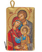 Artistic Woven Tapestry Wallet Featuring the Holy Family
