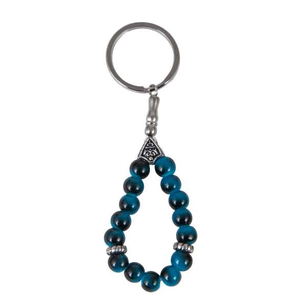 Polished Beaded Elastic Keychains