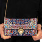 Stylish Woven Tapestry Purse/Wallet with Detachable Shoulder Chain