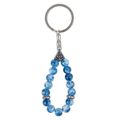 Polished Beaded Elastic Keychains
