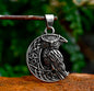 Crescent Moon Owl Stainless Steel Pendant Necklace
