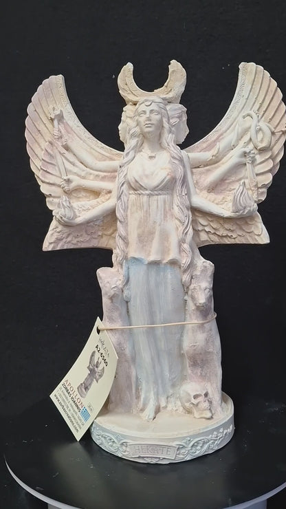 Alabaster Statue of Hekate (Hecate) – Goddess of Magic & Crossroads