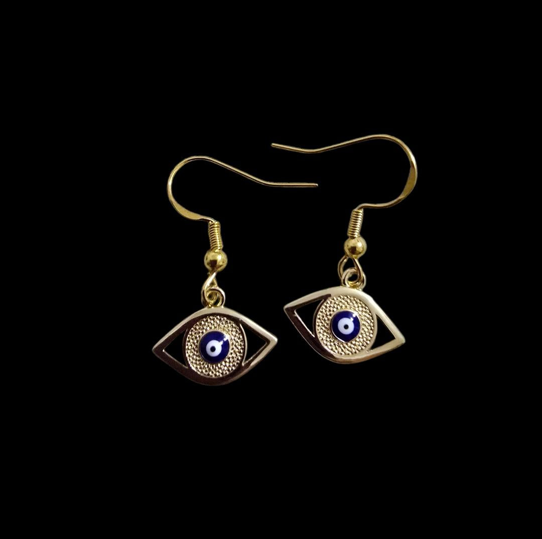 Evil Eye Zirconia Earrings – Gold or Silver Plated